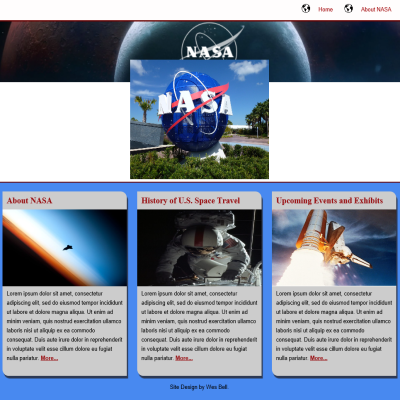 Nasa Website Splash Image